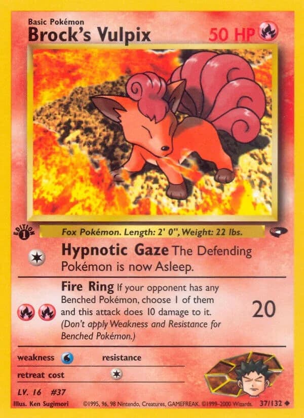 Brock's Vulpix [1st Edition] Gym Challenge 37 Pokémon card