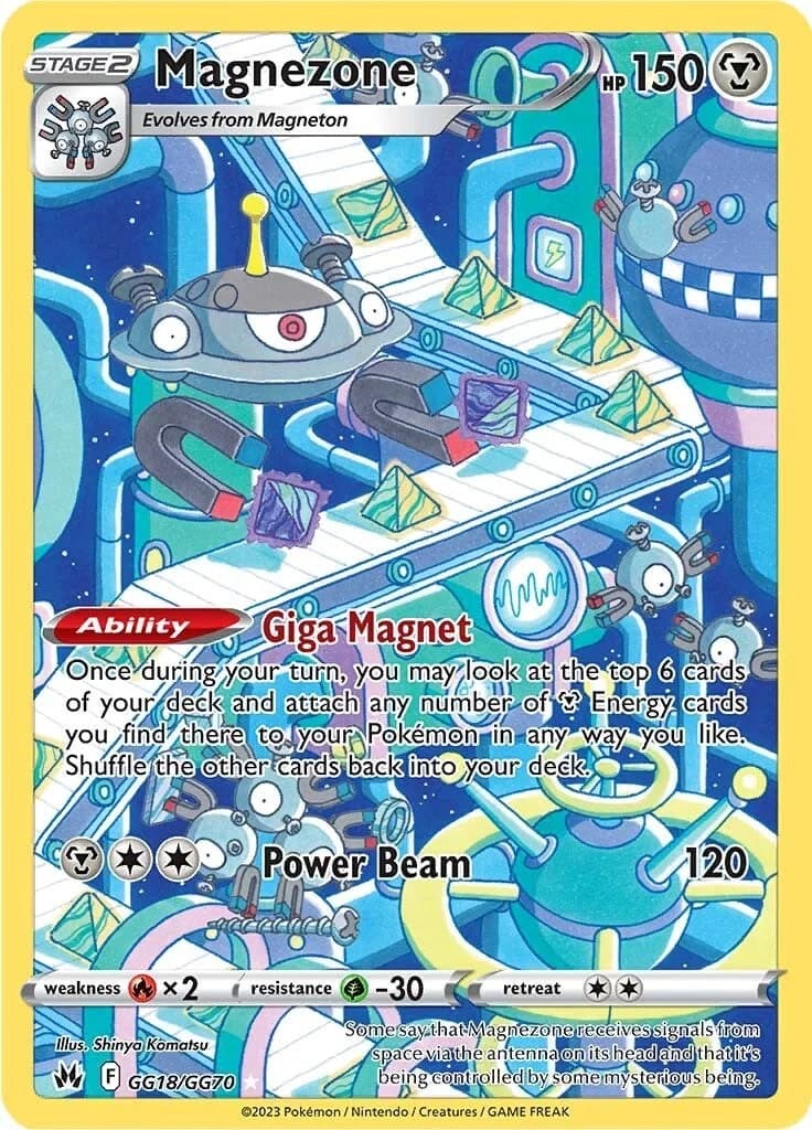 Magnezone Crown Zenith GG18 Pokémon card