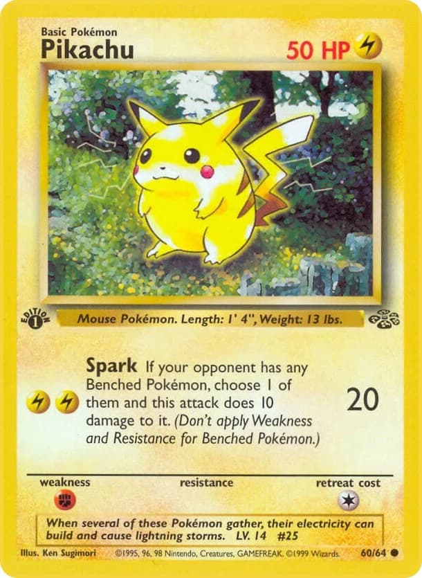 Pikachu [1st Edition] Jungle 60 Pokémon card