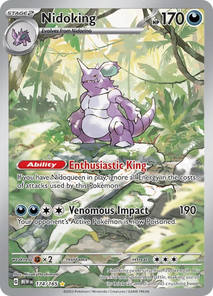 Nidoking Scarlet & Violet 151 174 Pokémon card