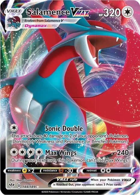 Salamence VMAX Darkness Ablaze 144 Pokémon card