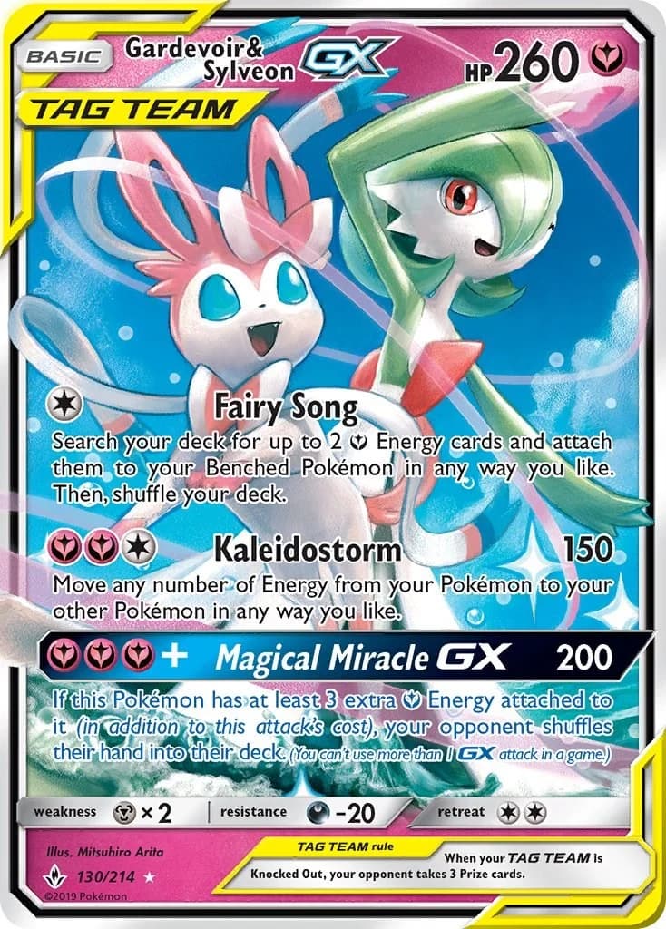 Gardevoir & Sylveon GX Unbroken Bonds 130 Pokémon card