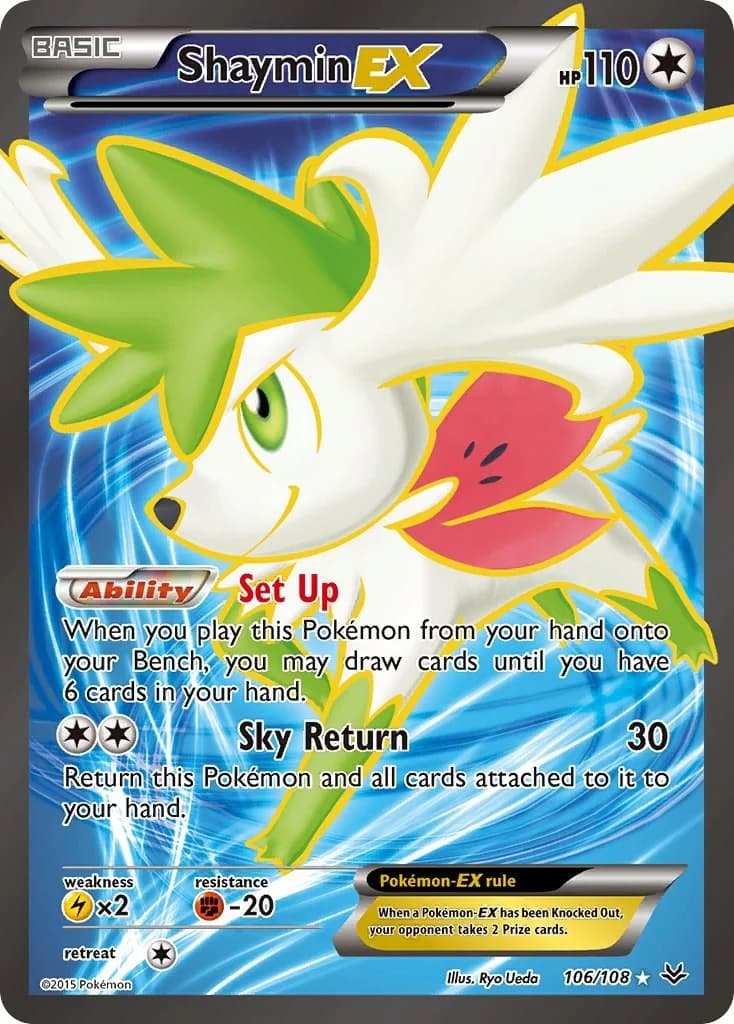 Shaymin EX Roaring Skies 106 Pokémon card