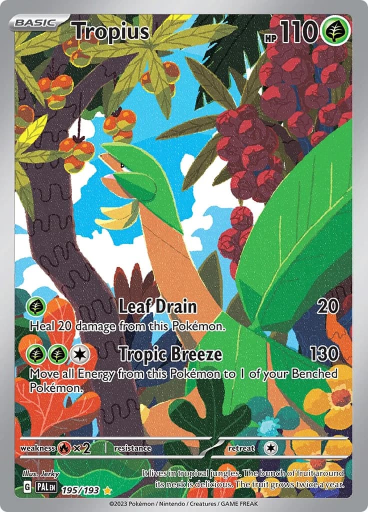 Tropius Paldea Evolved 195 Pokémon card
