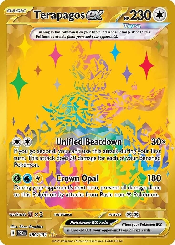 Terapagos ex Prismatic Evolutions 180 Pokémon card