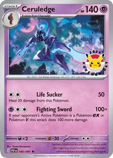 Ceruledge [Pokemon Day] Paldean Fates 40 Pokémon card