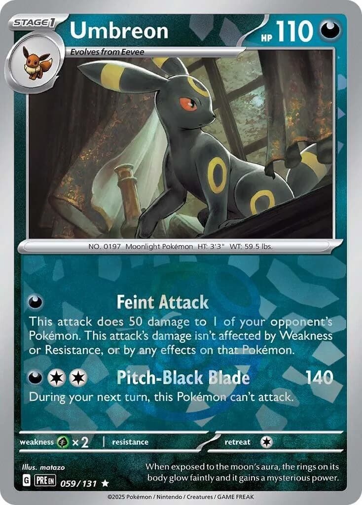 Umbreon [Master Ball] Prismatic Evolutions 59 Pokémon card