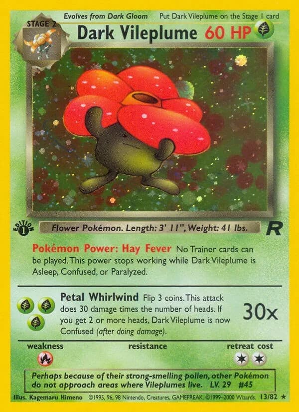 Dark Vileplume [1st Edition] Team Rocket 13 Pokémon card