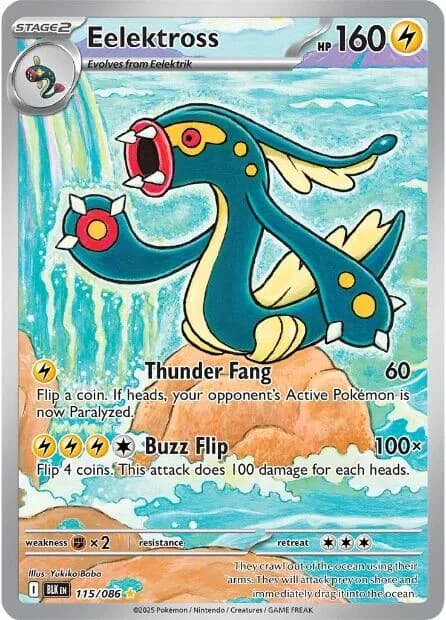 Eelektross Black Bolt 115 Pokémon card