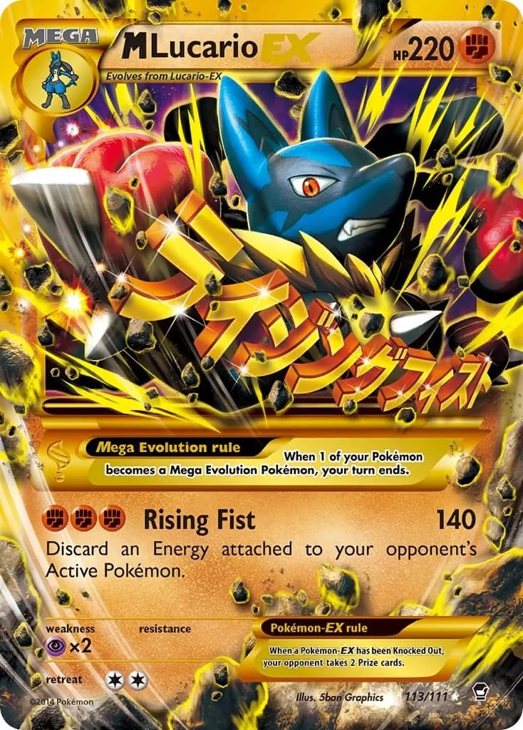 M Lucario EX Furious Fists 113 Pokémon card
