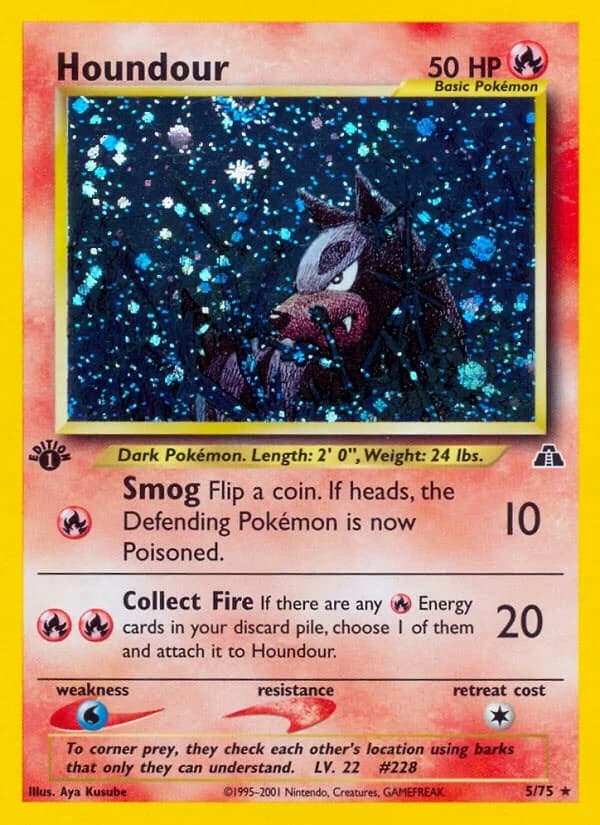 Houndour [Unlimited] Neo Discovery 5 Pokémon card