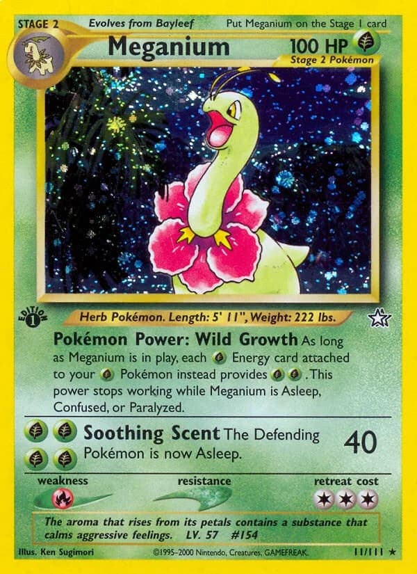 Meganium [Unlimited] Neo Genesis 11 Pokémon card