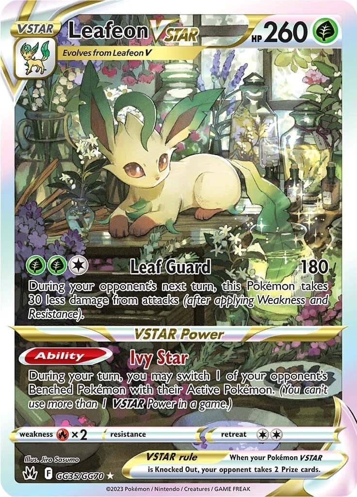 Leafeon VSTAR Crown Zenith GG35 Pokémon card