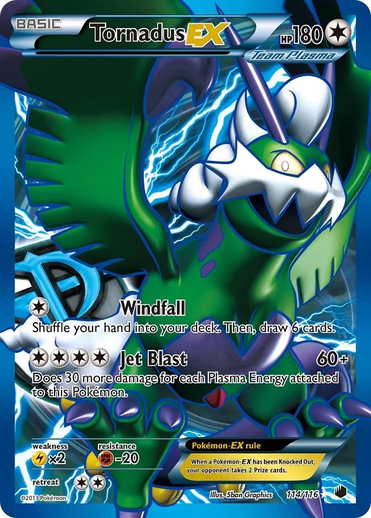 Tornadus EX Plasma Freeze 114 Pokémon card