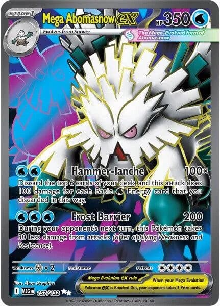 Mega Abomasnow Ex Mega Evolution 157 Pokémon card