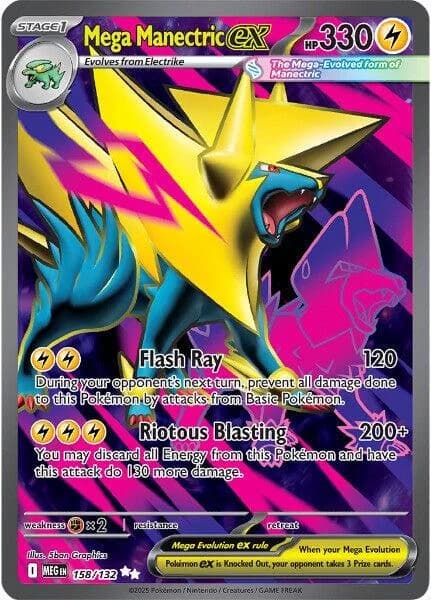 Mega Manectric Ex Mega Evolution 158 Pokémon card