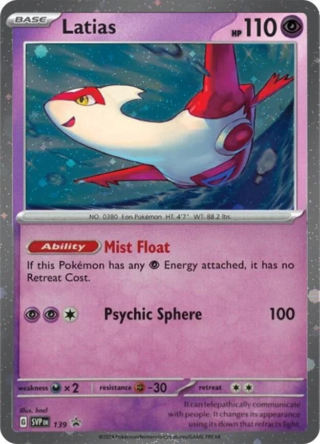 Latias [Non-Holo] Promo 139 Pokémon card