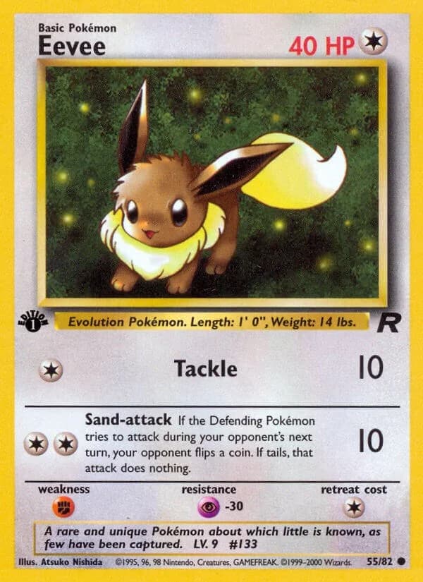 Eevee [1st Edition] Team Rocket 55 Pokémon card