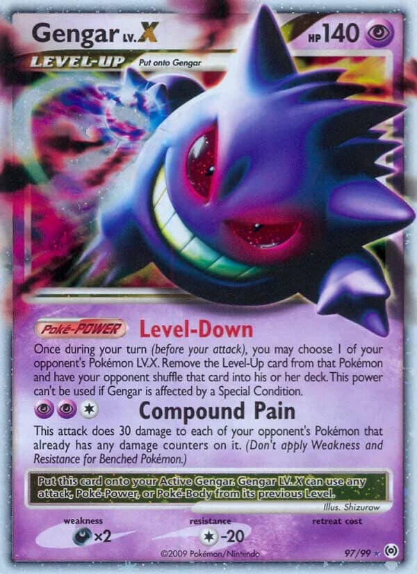 Gengar LV. X Arceus 97 Pokémon card
