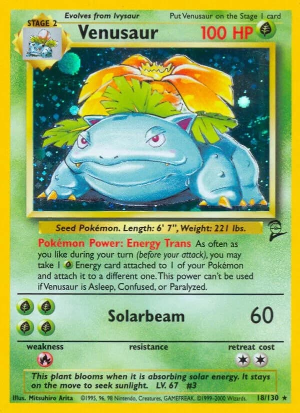 Venusaur Base Set 2 18 Pokémon card