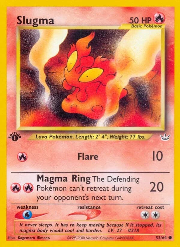Slugma [1st Edition] Neo Revelation 53 Pokémon card