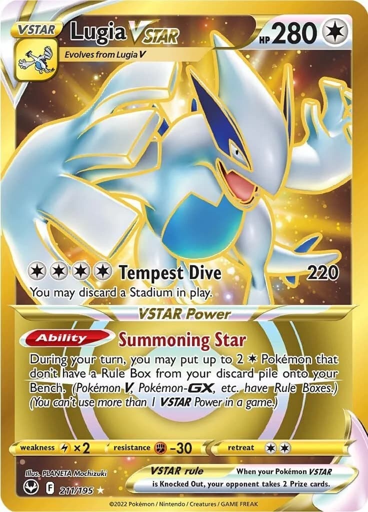 Lugia VSTAR Silver Tempest 211 Pokémon card