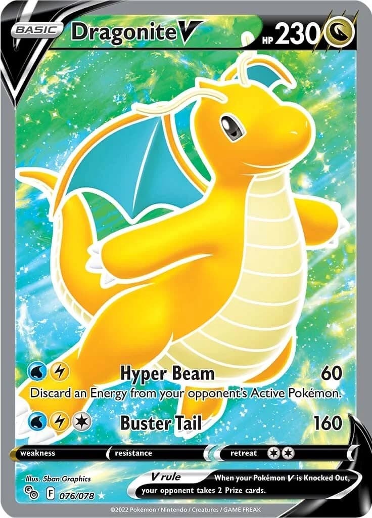 Dragonite V Go 76 Pokémon card