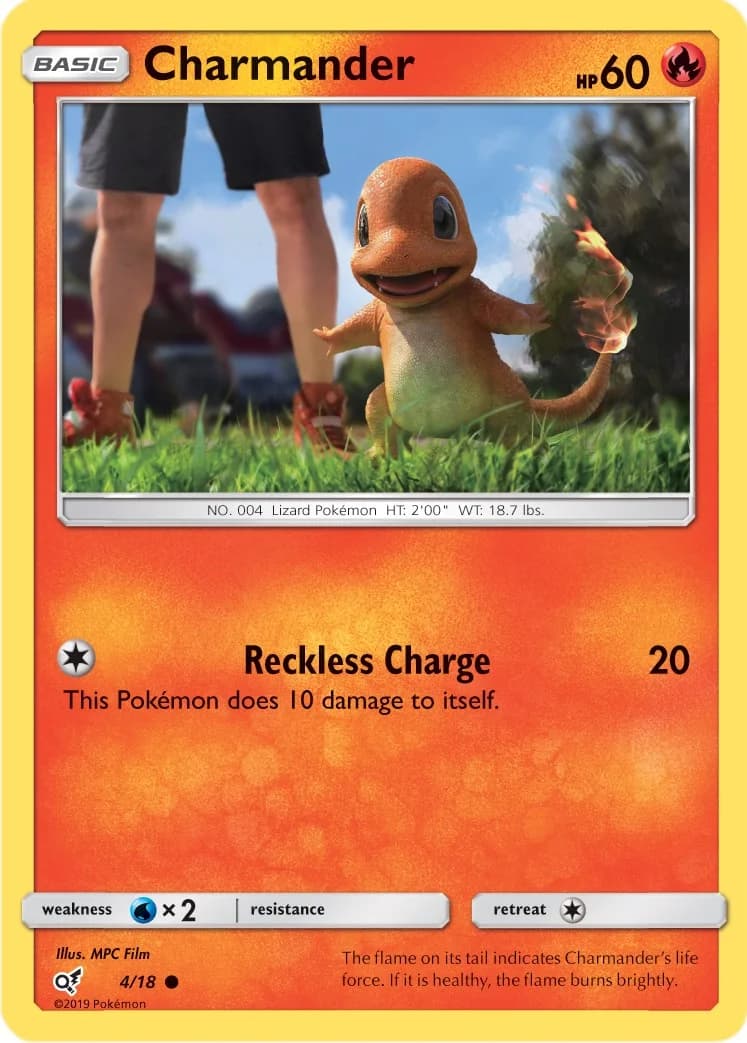 Charmander Detective Pikachu 4 Pokémon card