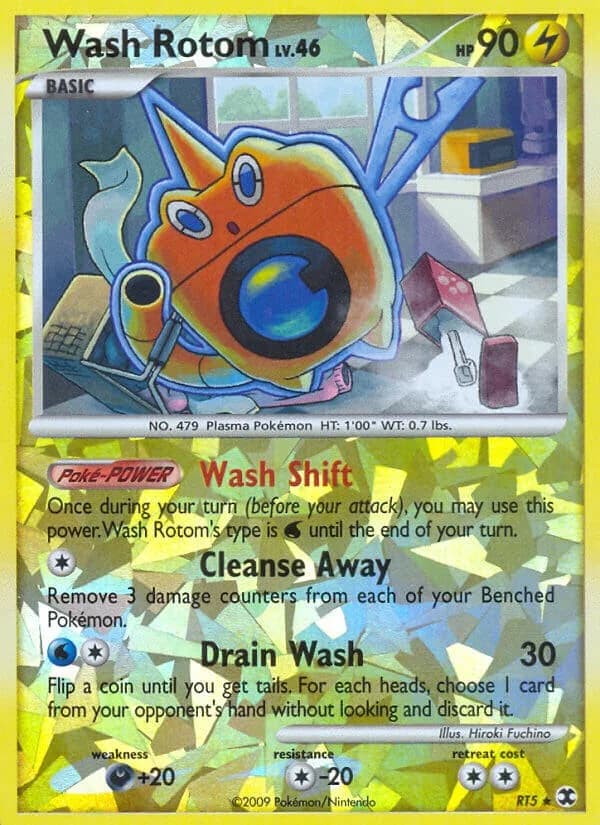 Wash Rotom Rising Rivals RT5 Pokémon card