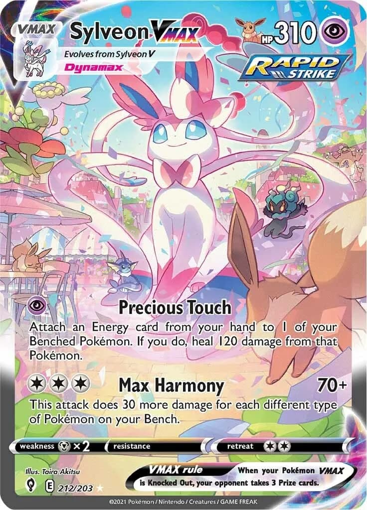 Sylveon VMAX Evolving Skies 212 Pokémon card