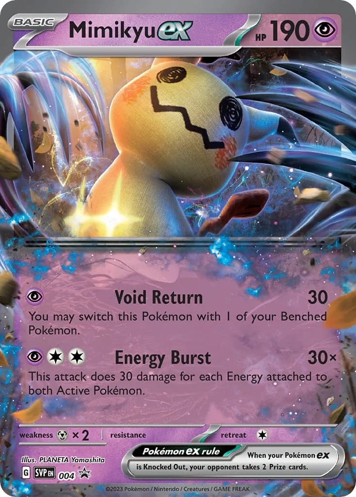 Mimikyu ex Promo 4 Pokémon card