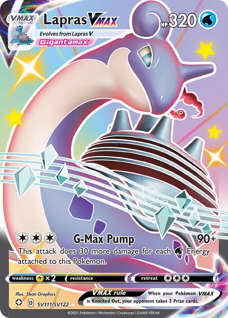 Lapras VMAX Shining Fates SV111 Pokémon card