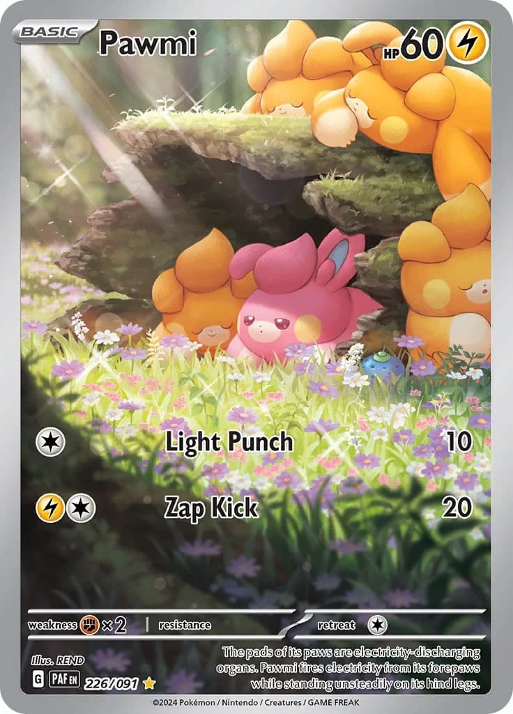 Pawmi Paldean Fates 226 Pokémon card