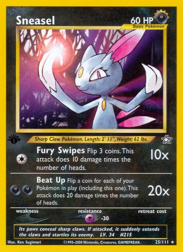Sneasel [1st Edition] Neo Genesis 25 Pokémon card