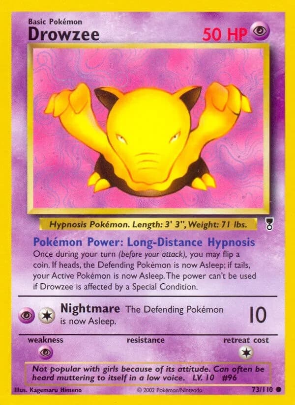 Drowzee [Reverse Holo] Legendary Collection 73 Pokémon card