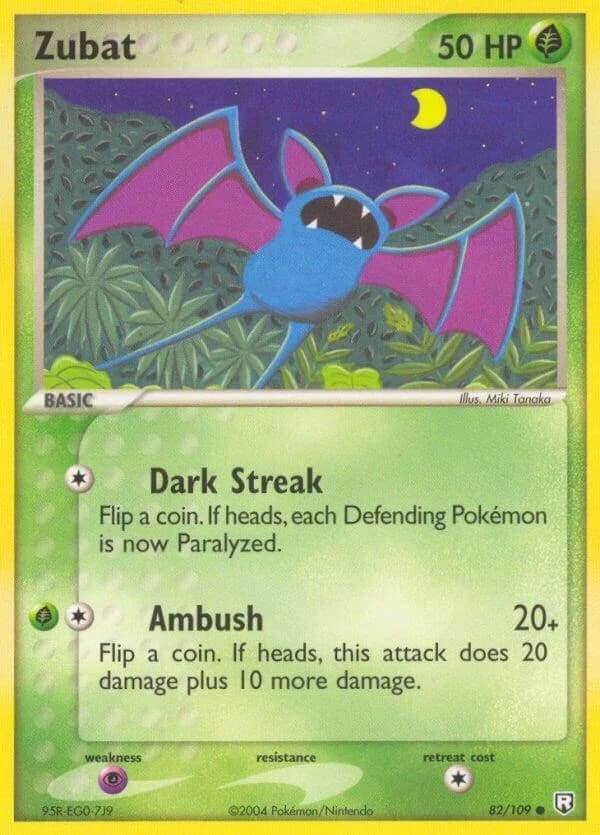 Zubat [Reverse Holo] Team Rocket Returns 82 Pokémon card