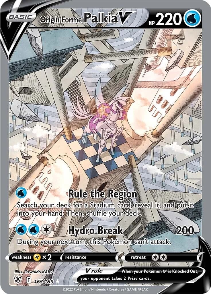 Origin Forme Palkia V Astral Radiance 167 Pokémon card