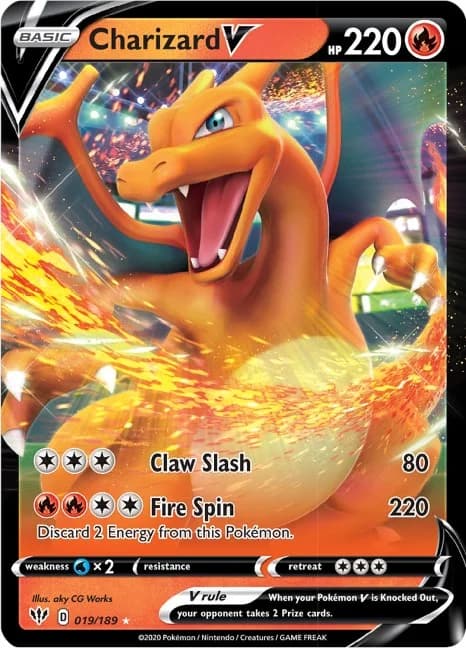 Charizard V Darkness Ablaze 19 Pokémon card