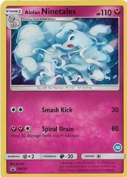 Alolan Ninetales Alolan Sandslash & Ninetales 30 Pokémon card