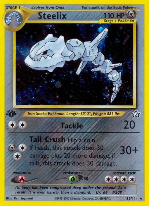 Steelix [1st Edition] Neo Genesis 15 Pokémon card