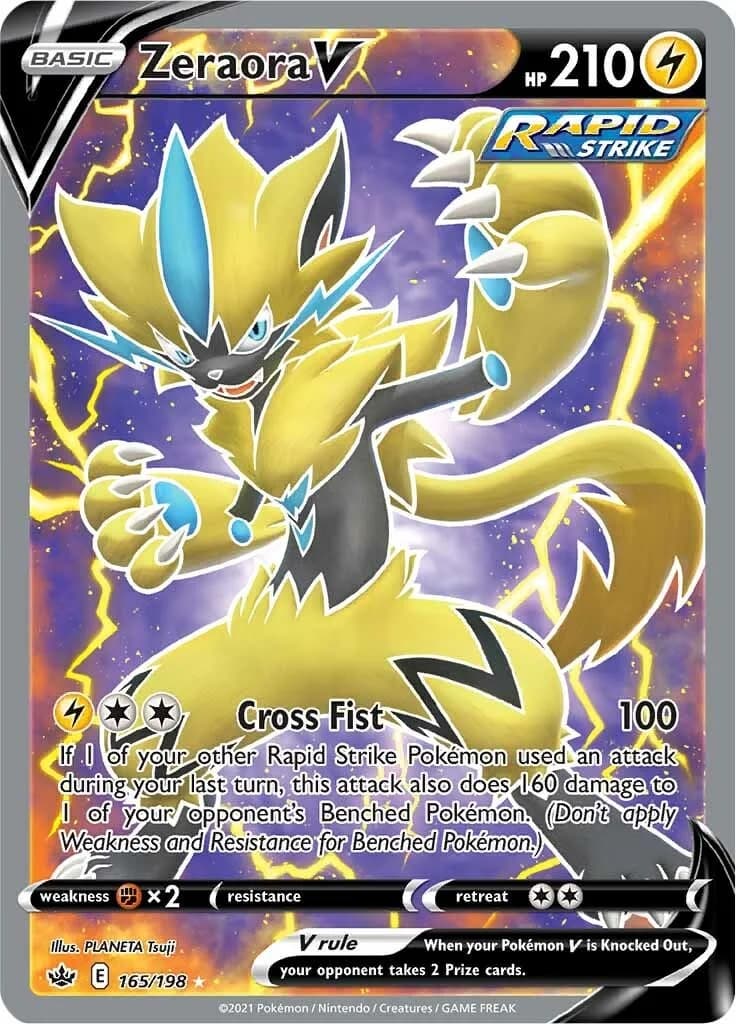 Zeraora V Chilling Reign 165 Pokémon card