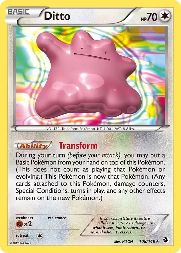 Ditto [Reverse Holo] Boundaries Crossed 108 Pokémon card