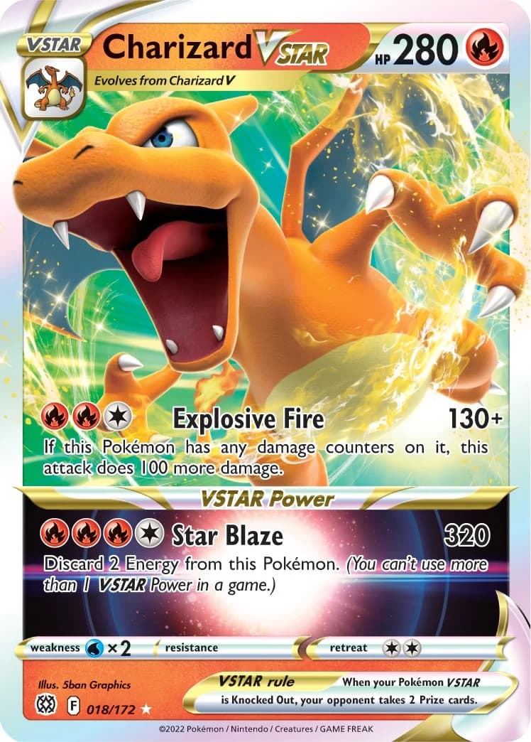 Charizard VSTAR Brilliant Stars 18 Pokémon card