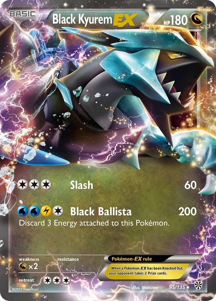 Black Kyurem EX Plasma Storm 95 Pokémon card