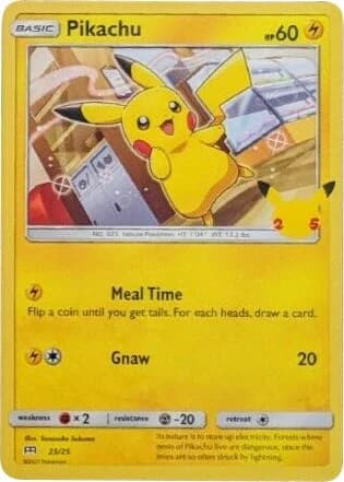 Pikachu McDonalds 2021 25 Pokémon card