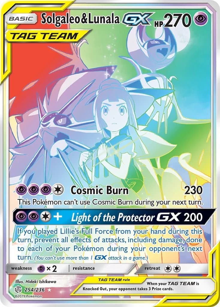 Solgaleo & Lunala GX Cosmic Eclipse 254 Pokémon card