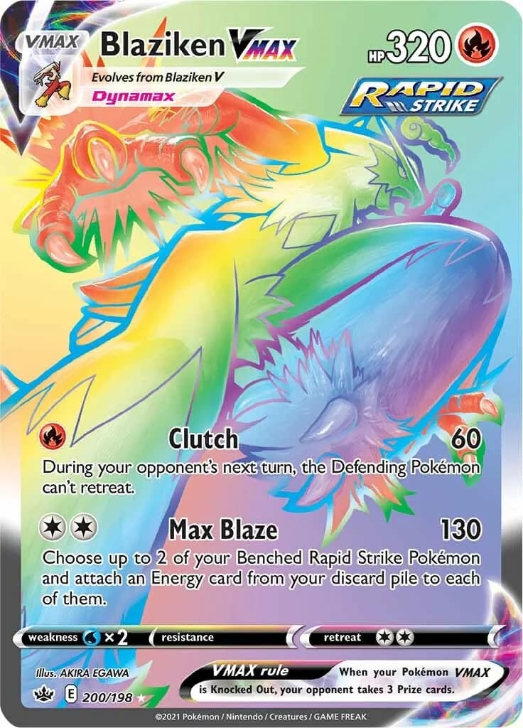 Blaziken VMAX Chilling Reign 200 Pokémon card