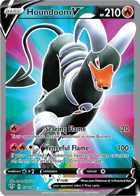 Houndoom V Darkness Ablaze 178 Pokémon card