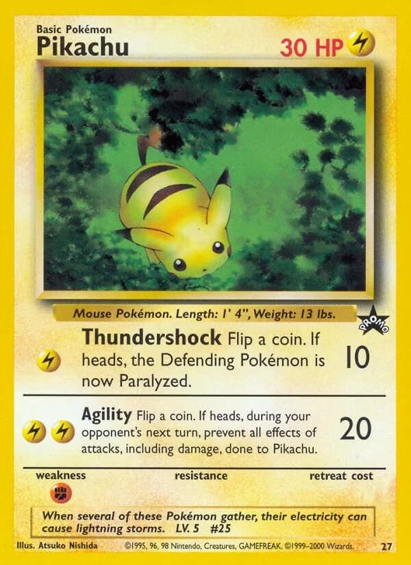 Pikachu [WOTC] Promo 27 Pokémon card