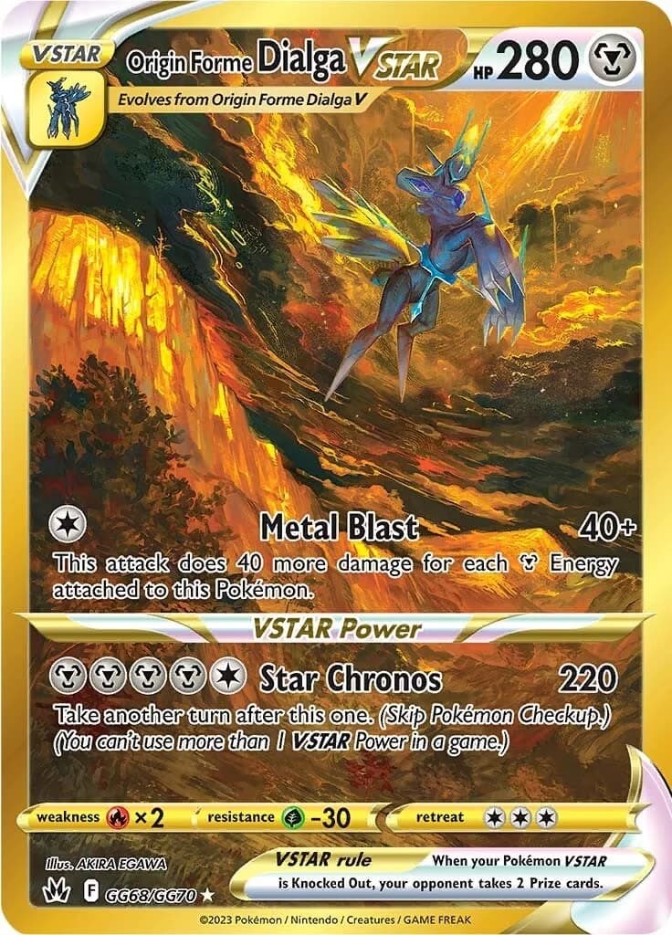 Origin Forme Dialga VSTAR Crown Zenith GG68 Pokémon card